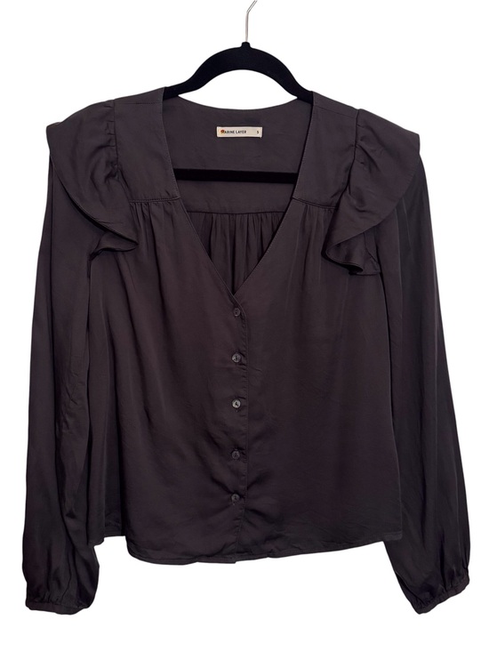 Marine Layer Tops - Marine Layer Size Small Ruffle Rory Top Long Sleeve Button Blouse Lyocell Boho